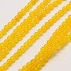 Natural White Jade Round Bead Strands G-A130-3mm-F09-1