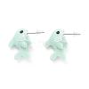 Cute Shark Resin Stud Earrings EJEW-K089-07P-1
