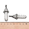Natural & Synthetic Mixed Gemstone Sword Big Pendants G-Q163-08AS-4