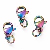Ion Plating(IP) 304 Stainless Steel Lobster Claw Clasps STAS-G240-01B-C-1
