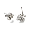 Brass with Cubic Zirconia Stud Earring Finding KK-Q048-14P-2
