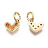 Brass Micro Pave Cubic Zirconia Charms KK-N227-33G-02-NF-2