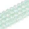 Transparent Crackle Glass Beads Strands GLAA-N053-8mm-06-1