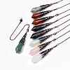 Natural & Synthetic Gemstone Pointed Dowsing Pendulum Big Pendants G-H285-06R-A-1