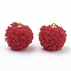 Handmade Cloth Fabric Covered Pendants LS-WOVE-N006-16G-1