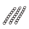 Ion Plating(IP) 304 Stainless Steel Curb Chains Extender STAS-WH0032-02B-EB-1