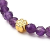 Natural Amethyst Stretch Bracelets Setsfor Women Men Girls Gifts BJEW-JB06692-5