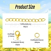 Iron Ends with Twist Chain Extension & Open Jump Rings DIY-YW0010-74G-3