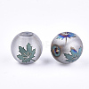 Autumn Theme Electroplate Transparent Glass Beads EGLA-S178-01-01B-2