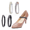 GOMAKERER 4 Sets 4 Style Glittered Braided Rhinestone Anti-Loose Shoelace for High-heeled Shoes AJEW-GO0001-06-1