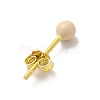 Enamel Round Ball Stud Earrings EJEW-C020-01G-03-2