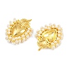 Alloy & Glass Seed Beaded Pendants GL-CBA96FD-01G-07-2