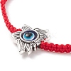 Resin Evil Eye & Alloy Braided Bead Bracelet BJEW-JB08494-06-4