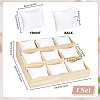 3-Tier 9 Grids Wood Bracelet Display Stands BDIS-WH0019-001-2