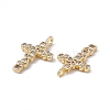 Brass Clear Cubic Zirconia Pendants KK-E068-VA017-2-3