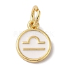 Real 18K Gold Plated Brass Enamel Charms KK-L216-001G-K-2