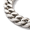 201 Stainless Steel Cuban Link Chain Bracelets BJEW-H612-03P-2