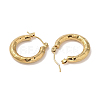 Hammered 201 Stainless Steel Half Hoop Earrings for Women EJEW-G385-01G-2