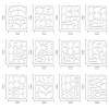 Plastic Drawing Painting Stencils Templates DIY-WH0222-015-2
