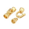 Brass Micro Pave Cubic Zirconia Fold Over Clasps KK-P164-05G-1-3