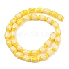 Handmade Millefiori Glass Oval Bead Strands LK-Z001-01B-01-4
