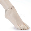 304 Stainless Steel Ring Charm Anklets AJEW-AN00394-01-4