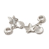 Rack Plating Alloy Crystal Rhinestone European Dangle Charms FIND-H005-01P-2