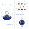 16Pcs 8 Styles Natural & Synthetic Mixed Gemstone Connector Charms G-UN0001-25-5