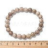 Natural Maifanite/Maifan Stone Bead Stretch Bracelets X-BJEW-K212-B-044-5
