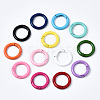 Spray Painted Eco-Friendly Alloy Spring Gate Rings PALLOY-T080-01-NR-2