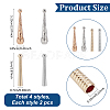8Pcs 4 Style Alloy Cord Ends FIND-ME0001-09-2