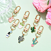 6Pcs Alloy Enamel Pendant Decorations HJEW-YW00085-2
