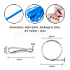  Plastic Lace Rope and Iron Split Key Rings/Key Clasp Finding DIY-NB0002-35-2