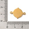 Ion Plating(IP) 304 Stainless Steel Cabochon Connector Setting STAS-C110-09G-3
