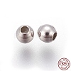 Rhodium Plated 925 Sterling Silver Stopper Beads STER-E062-07P-1