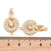 SHEGRACE Brass Micro Pave Clear Cubic Zirconia Fold Over Clasps XGRQ5K449-841G-3
