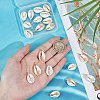 20Pcs 2 Colors Natuarl Cowrie Shell Vortex Copper Wire Wrapped Pendants PALLOY-WR00015-3
