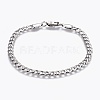 304 Stainless Steel Curb Chain Bracelets BJEW-O168-17P-1