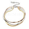 304 Stainless Steel Herringbone Chain Bracelets BJEW-H618-18MC-1