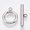 Non-Tarnish 304 Stainless Steel Toggle Clasps STAS-N087-08-1