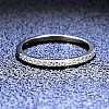 Rhodium Plated 925 Sterling Silver Micro Pave Cubic Zirconia Plain Band Rings WGF7D9C-15-3