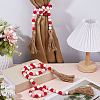 2Pcs Valentine's Day Wood Beads Pendant Decorations HJEW-FH00271-4