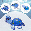 Gorgecraft 6Pcs 6 Colors Tortoise Glass Home Ornaments DJEW-GF0001-60-6