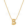 304 Stainless Steel Alphabet Pendant Necklaces for Men and Women GP1122-2-1