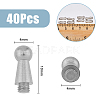 40Pcs Steel Nipple Stud Rivets FIND-FH0008-02B-2