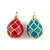 Brass Enamel Pendants KK-E112-18G-2