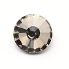 Glass Rhinestone Button BUTT-WH0015-21E-04-1