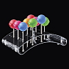 20-Hole Arc-Shaped Transparent Acrylic Lollipop Display Holder ODIS-WH0043-03B-7