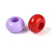 Opaque Acrylic European Large Hole Beads SACR-N019-03-2