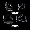48Pcs 2 Style Transparent Plastic Tablecloth Clips AJEW-GL0002-08-2
